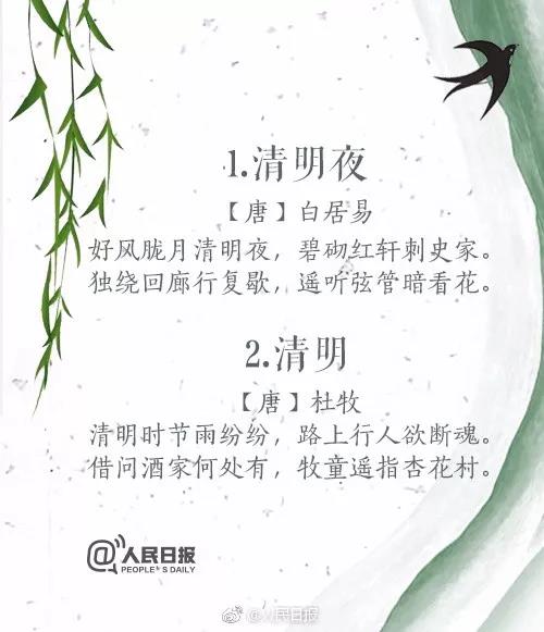 你只会 “清明时节雨纷纷” ？这20首清明诗词，每一篇都是经典！(图2)