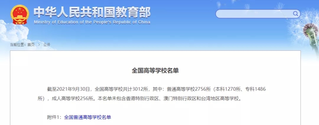 官宣：教育部发布《2021年度全国高校名单》！2022年高考填报，认准正规院校！(图2)