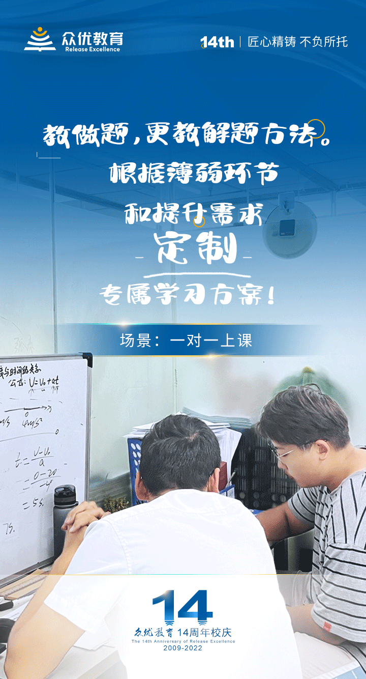 【众优教育·14周年】一对一上课篇：教做题，更教解题方法(图1)