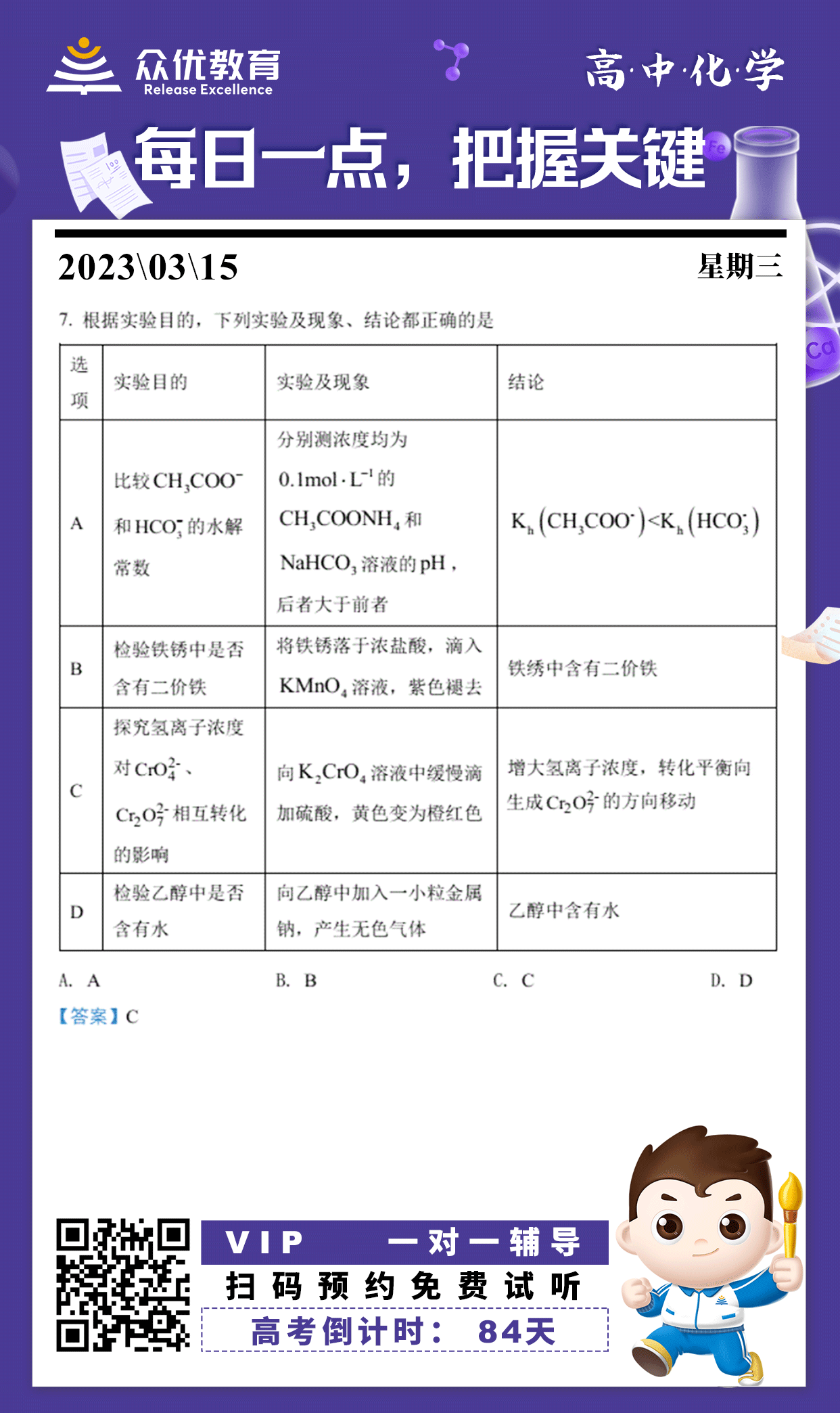【高中化学】2022·全国甲卷：考查常见的实验现象及结论(图1)