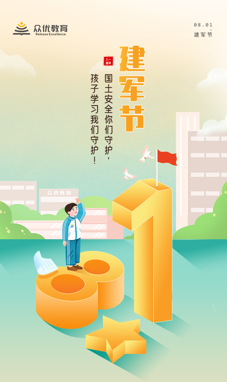 【建军节】国土安全你们守护， 孩子学习我们守护！(图1)